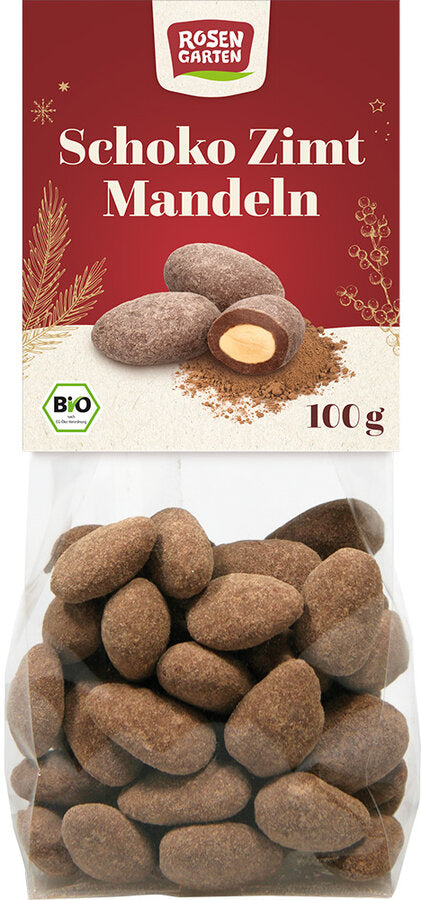 Økologiske Kanel & Choko Mandler - 100G - Rosengarten Naturkost