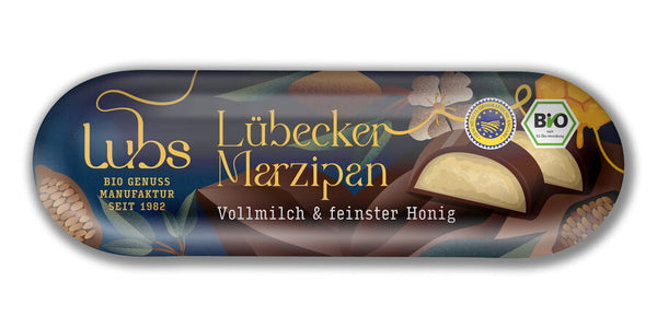 Økologisk Marcipanbrød Mælkechokolade - 50G - Lubs