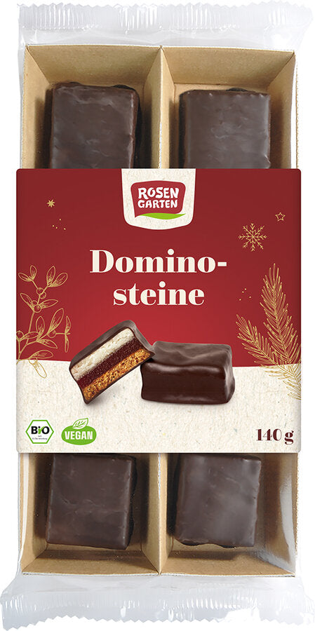 Økologiske Domino Stjerner med Æblecreme Veganske - 140G - Rosengarten Naturkost