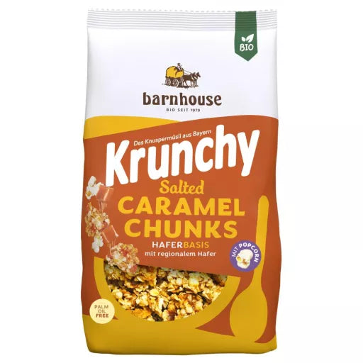 Økologisk Granola Salted Caramel Chunks & Popcorn - 500G - Barnhouse