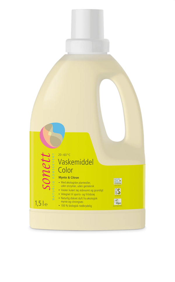 Vaskemiddel Color Mynte & Citron - 1,5L - Sonett