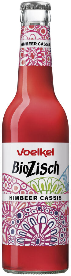 Økologisk Sodavand Bio-Zisch Hindbær-Solbær - 330ML - Voelkel