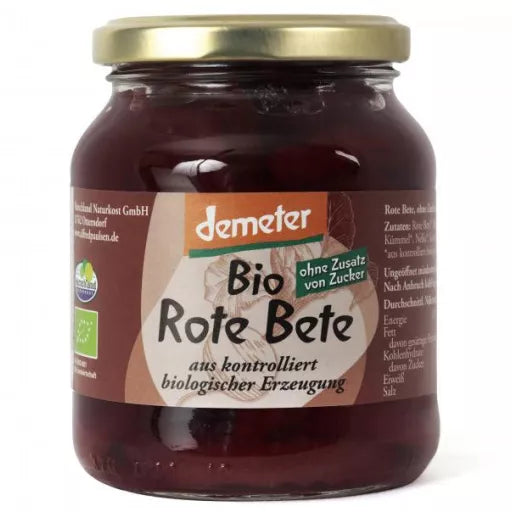 Biodynamiske Syltede Rødbeder - 330G - Marschland Naturkost