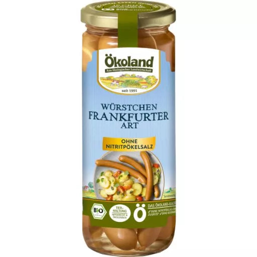 Økologiske Frankfurter Pølser - Langtidsholdbar - 540G - Ökoland