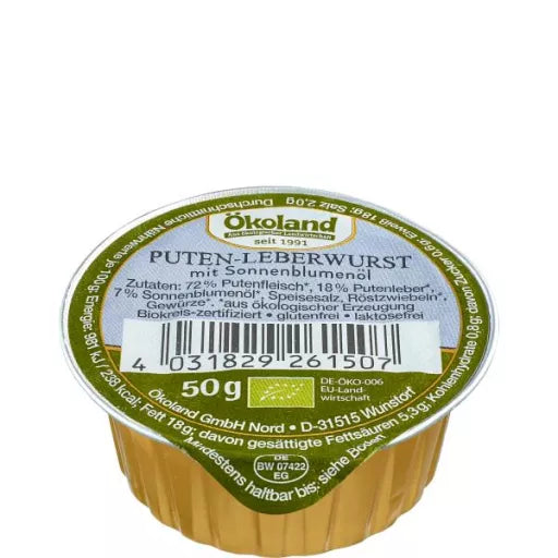 Økologisk Kalkun Leverpostej - Langtidsholdbar - 50G - Ökoland