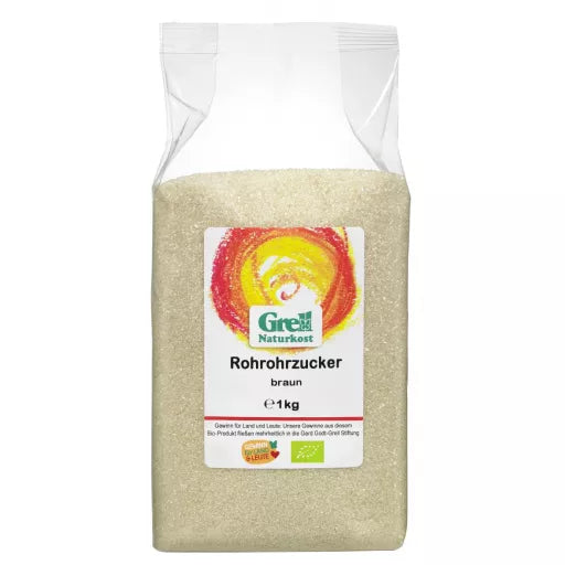 Økologiske Uraffineret Rørsukker - 1000G - Grell Naturkost