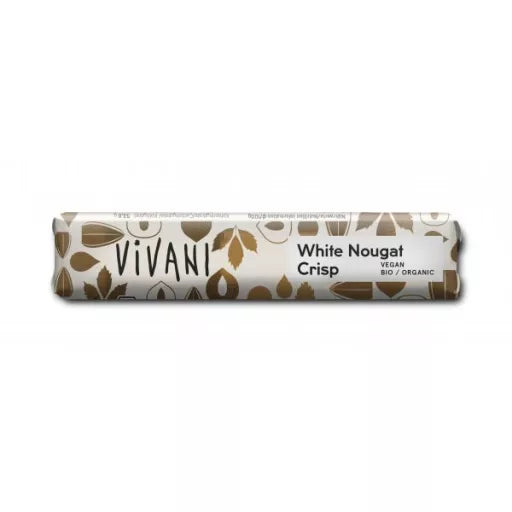 Økologisk Chokoladebar White Nougat Crisp - 35G - VIVANI