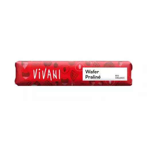 Økologisk Chokoladebar Wafer Praliné - 40G - VIVANI