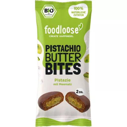 Økologiske Pistacie Butter Bites - 40G - FoodLoose