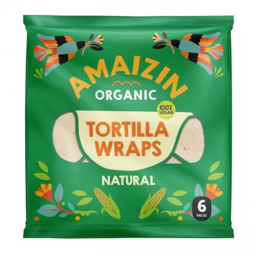 Økologiske Tortilla Wraps  - 240G / 6 Stk - Amaizin