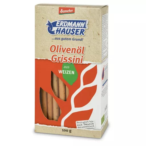 Biodynamiske Grissini Olivenolie - 100G - Erdmann Hauser