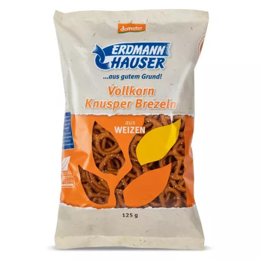 Biodynamiske Fuldkornshvede Pretzels Sesam - 125G - Erdmann Hauser