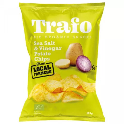 Økologiske Kartoffelchips Salt & Vinegar - 125G - Trafo
