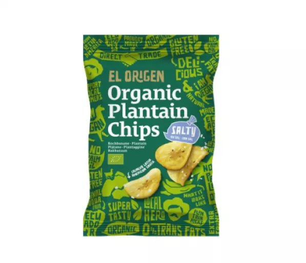 Økologiske Plantain Chips Salt - 80G - El Origen