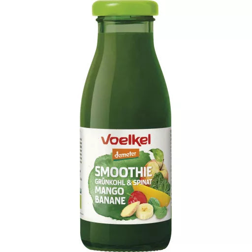 Biodynamisk Grønkål, Spinat, Mango & Banan Smoothie - 250ML - Voelkel
