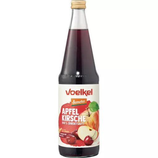 Biodynamisk Æble-Kirsebærsaft - 700ML - Voelkel