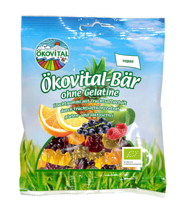 Økologiske Veganske Vingummibjørne - 80G - Ökovital
