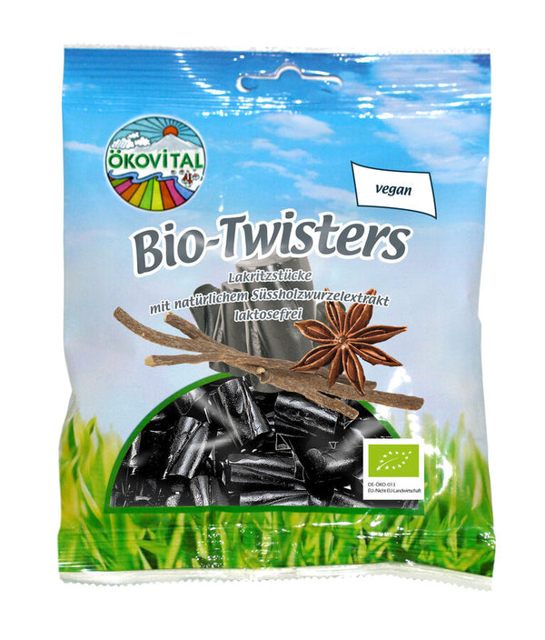 Økologiske Søde Lakrids Twisters - 80G - Ökovital