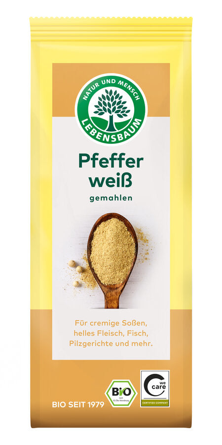 Økologisk Hvid Peber Malet - 50G - Lebensbaum