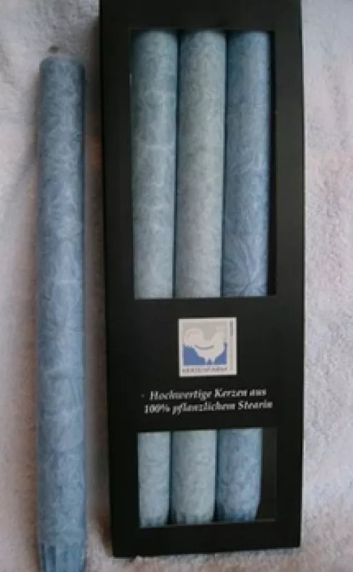 Stearin Kronelys Blå - 4 Stk - Kerzenfarm Hahn