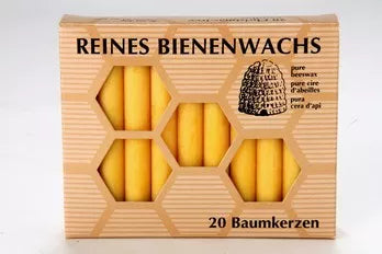 Bivoks Juletræslys - 20 Stk - Kerzenfarm Hahn