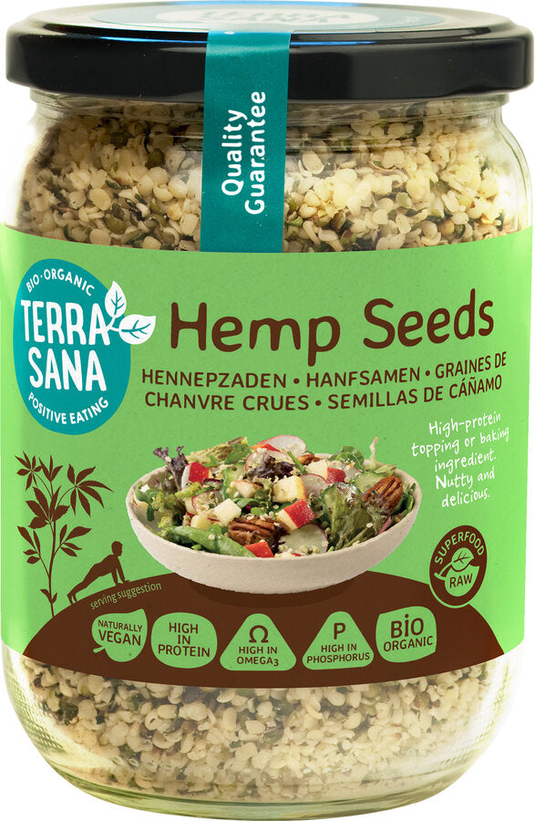 Økologiske RAW Hampefrø - 275G - Terrasana