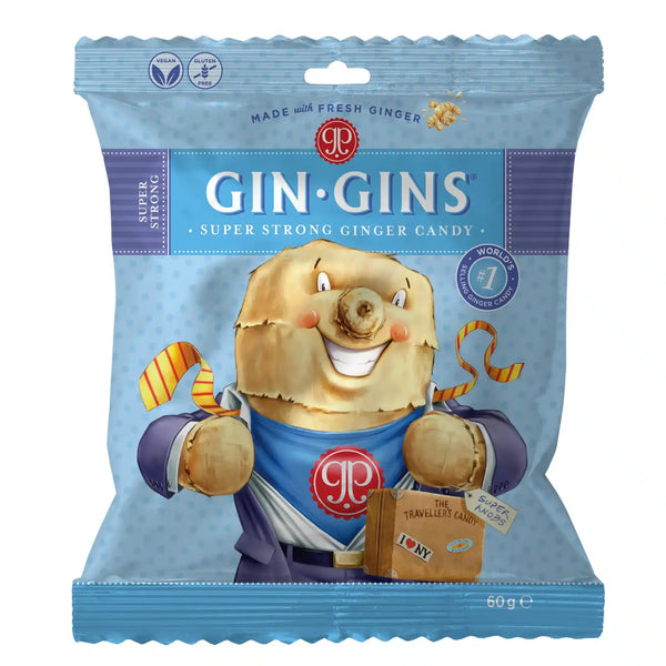 Ginger Chews Gin Gins Super Strong - 60G - Ginger People