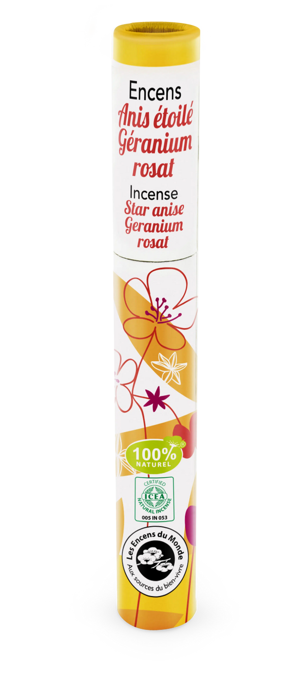 Herbosense Røgelse Geranium & Star Anise - 30 Pinde - Aromandise