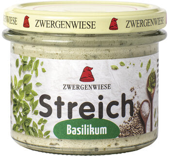 Økologisk Vegansk Smørrepålæg - Basilikum - 180G - Zwergenwiese Streich