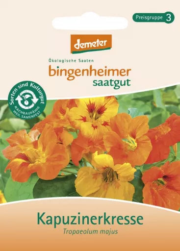 Biodynamisk Blomsterkarse 'Nasturtium' - Bingenheimer Saatgut