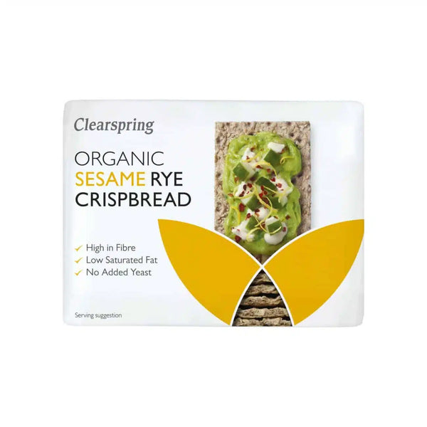 Økologisk Knækbrød Rug & Sesam - 200G - Clearspring
