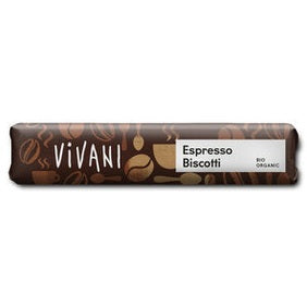 Økologisk Chokoladebar Espresso Biscotti - 40G - VIVANI