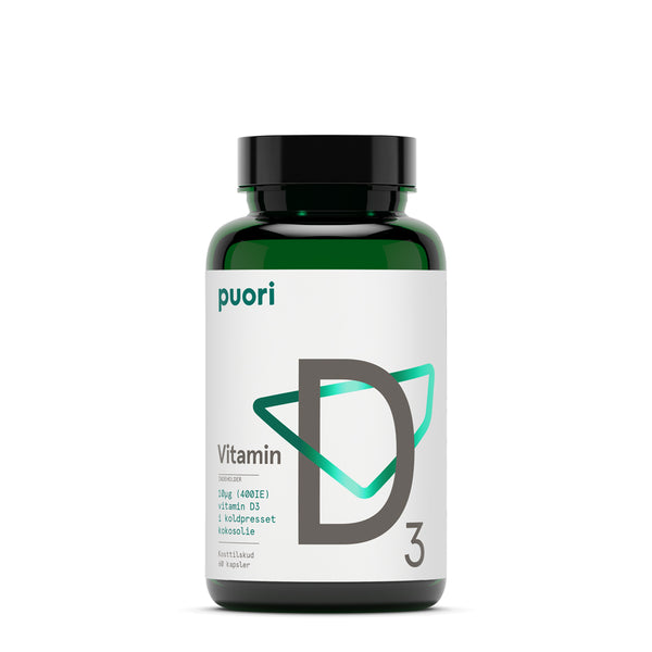 D3 D-Vitamin 62,5UG - 120 Kapsler - Puori