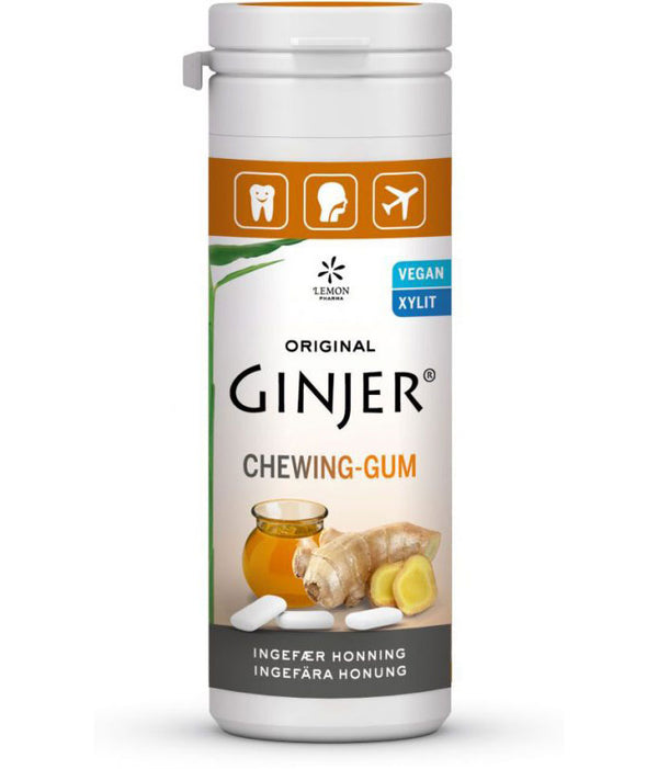 Sukkerfri Tyggegummi Ingefær & Honning – 30G - Ginjer