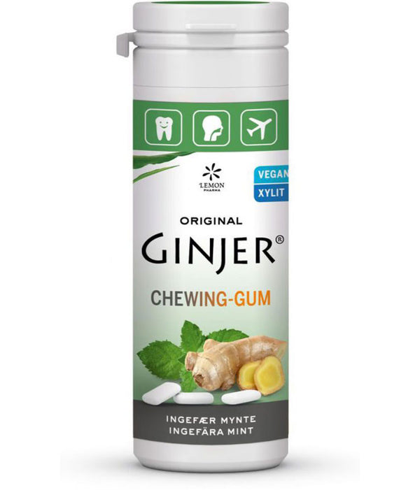 Sukkerfri Tyggegummi Ingefær & Mynte – 30G - Ginjer