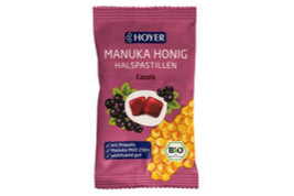 Økologiske Manuka Honning MGO250+ Halspastiller med Solbær - 30G - HÖYER