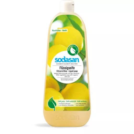 Håndsæbe Citrus-Oliven - 1L - Sodasan