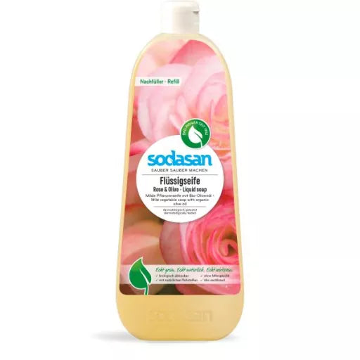 Håndsæbe Rose-Oliven - 1L - Sodasan
