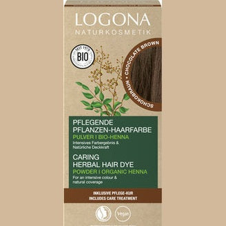 Henna Pulver Brun - 100G - Logona Naturkosmetik