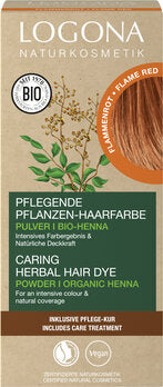 Henna Pulver Flammerød - 100G - Logona Naturkosmetik