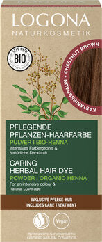 Henna Pulver Kastaniebrun - 100G - Logona Naturkosmetik