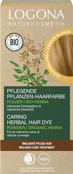 Henna Pulver Kobberblond - 100G - Logona Naturkosmetik