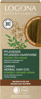 Henna Pulver Ravbrun - 100G - Logona Naturkosmetik