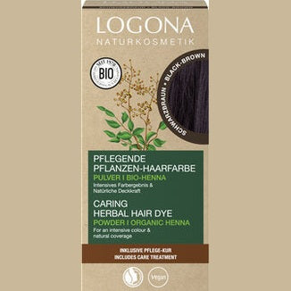 Henna Pulver Sort - 100G - Logona Naturkosmetik