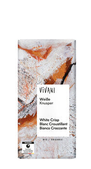 Økologisk Hvid Chokolade med Rice Crispies - 100G - Vivani