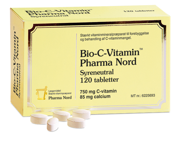 Bio-C-Vitamin 750MG Syreneutral - 120 Tabletter - Pharma Nord