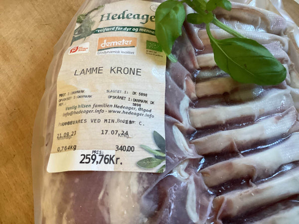 Biodynamisk Lammekrone - Ca. 800G - Hedeagergaard