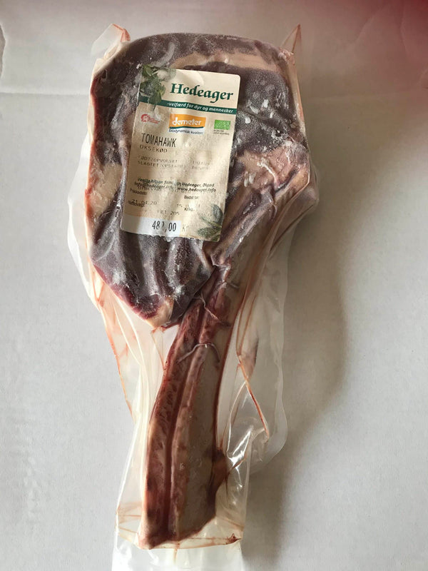 Biodynamisk Okse Tomahawk Steak - Ca. 1000G - Hedeagergaard
