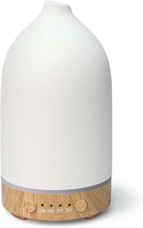 Elegant Håndlavet Aroma Diffuser - Keramik - Hvid
