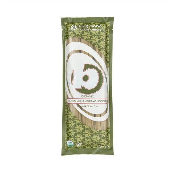 Økologiske Brun Ris & Wakame Nudler - 250G - King Soba
